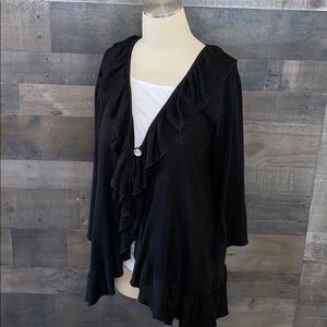 Cute Black Sushi Flower Cardigan
